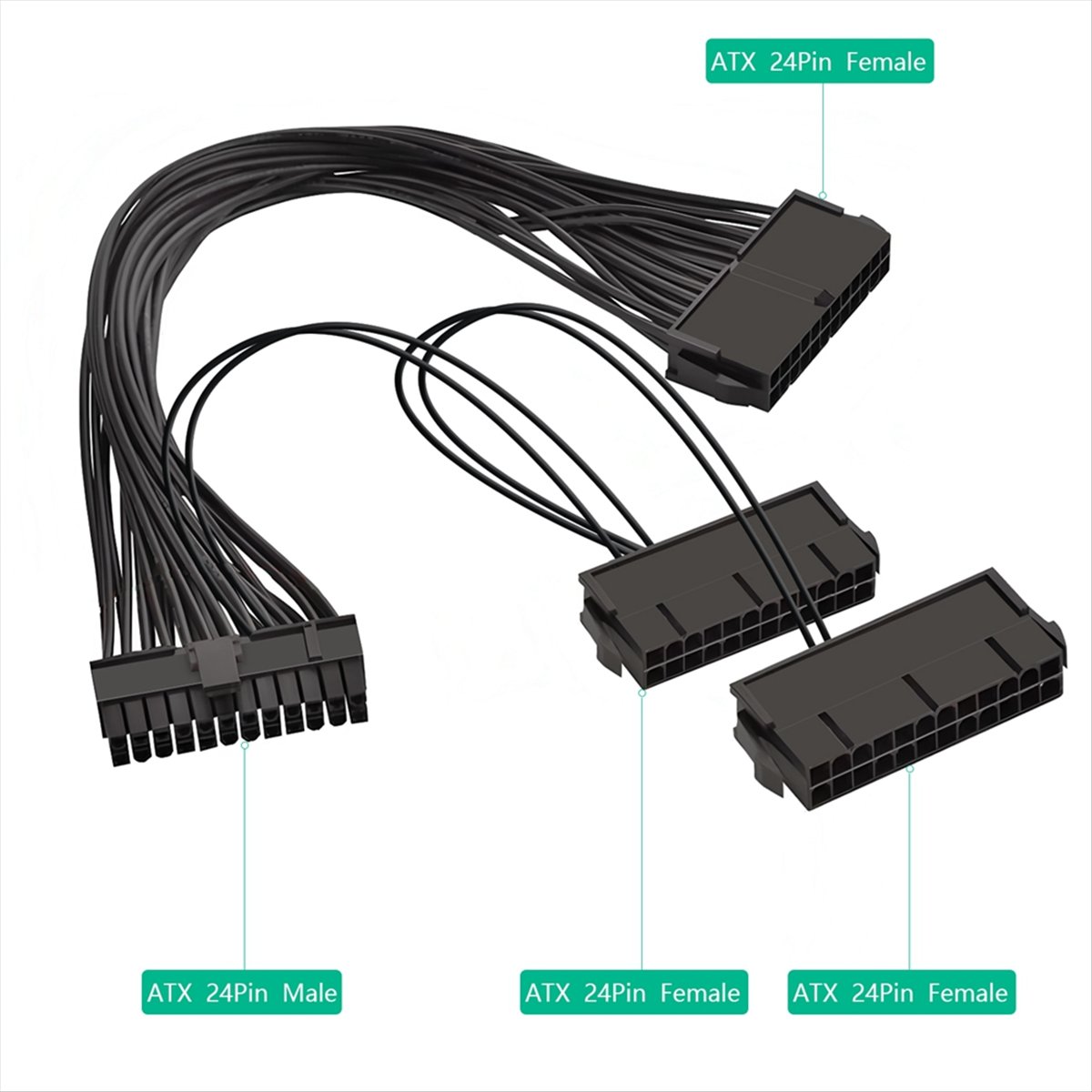 Psu Computer - 【A19R】ATX 24핀 남성 1~3포트 여성형 전원