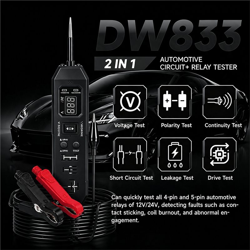 차량 전기 고장 회로 진단 도구, 디지털 자동차 릴레이 - Power Supply Tester 리뷰 및 가격