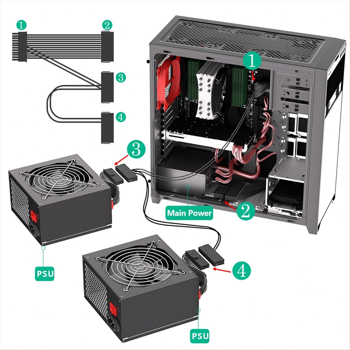 【A19R】ATX 24핀 남성 1~3포트 여성형 전원  - Psu Computer 리뷰 및 가격