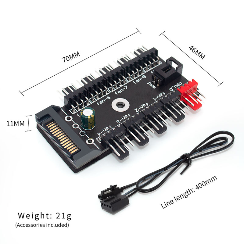 10포트 4핀 PWM 팬 허브 분배기, Molex 4D - Pc Power Supply 리뷰 및 가격